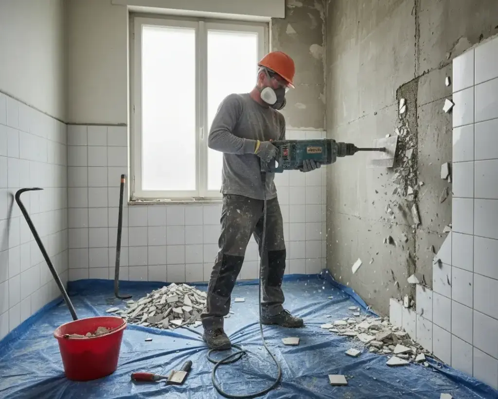 demolition cloison mur